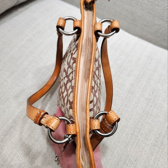 Rare Coach Leah Op Art Coated Canvas Handbag Purse - Picture 9 of 11